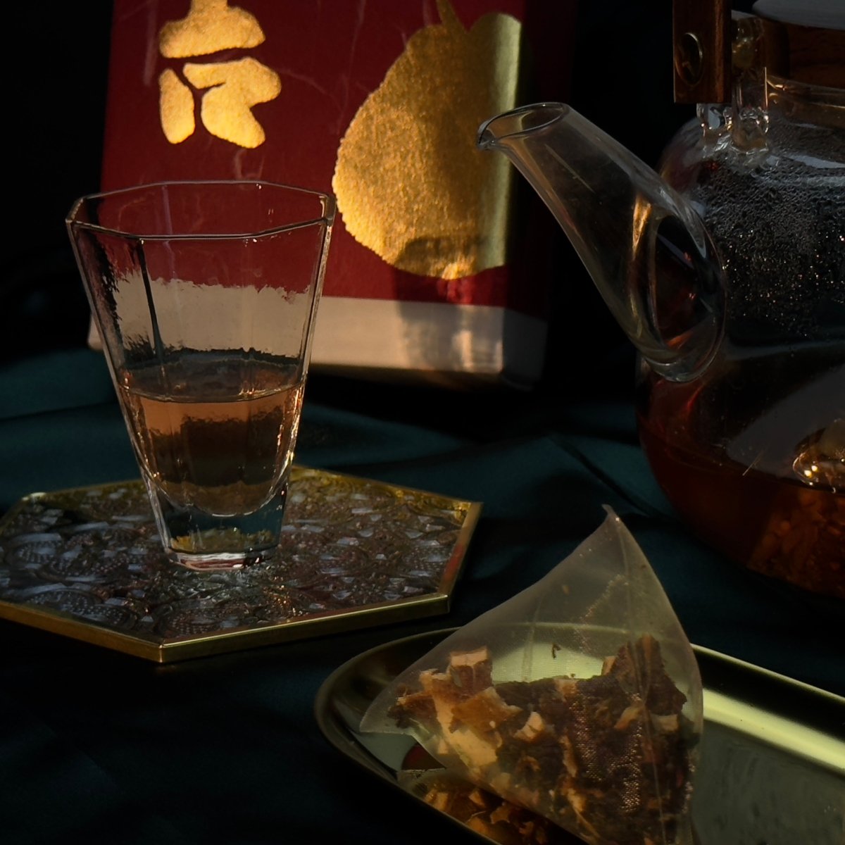 台灣柑橘花果茶雙罐禮盒|紅運吉桔(附禮袋)